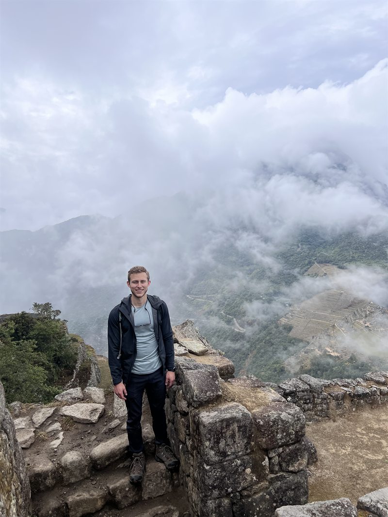 Chris Kern hiking at Machu Picchu, Peru
